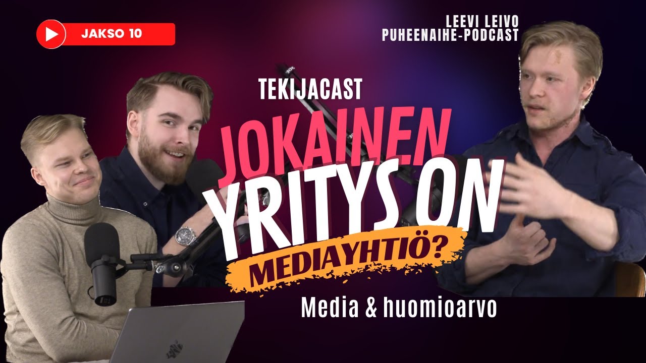 Tekijäcast #10 ft. Leevi Leivo (puheenaihe-pod.) | Jokainen yritys on mediayhtiö? Media, huomioarvo