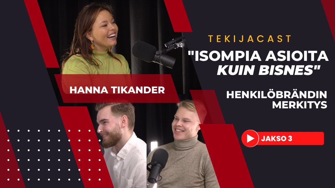 Bisnestä tärkeämmät asiat? Itsetuntemus, hyvinvointi, alkoholismi | Tekijäcast #3 ft. Hanna Tikander