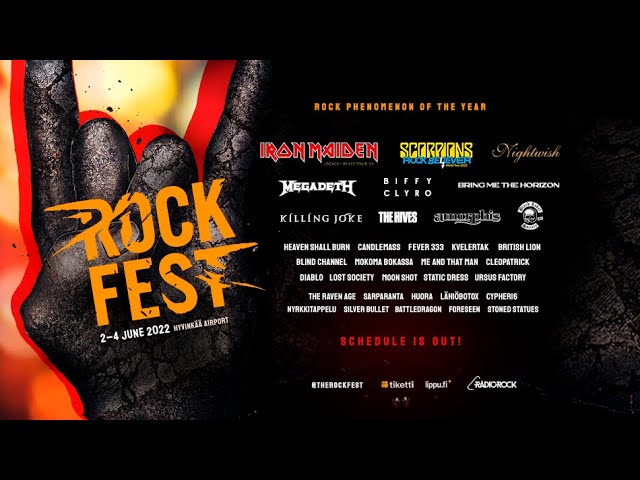 Rockfest 2.-4.6.2022 Hyvinkään lentokenttä