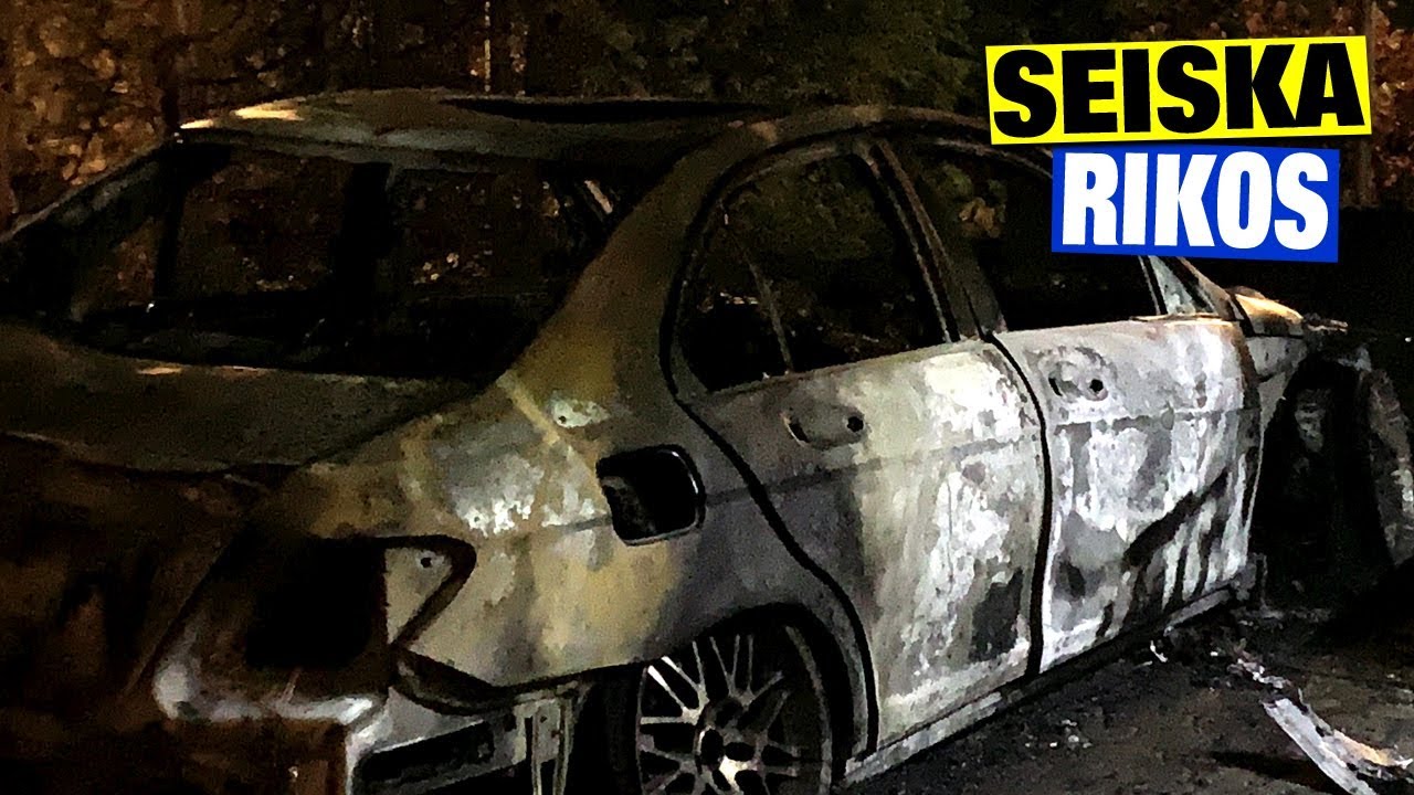 Mercedes Benz C63 AMG -ökyauto paloi tuhotyön seurauksena