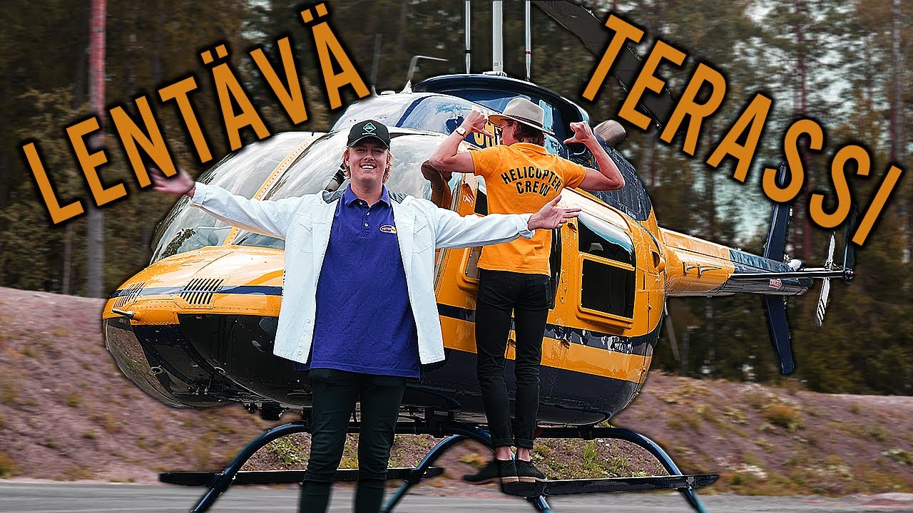 Lennettiin HELIKOPTERILLA Porvooseen kahville…